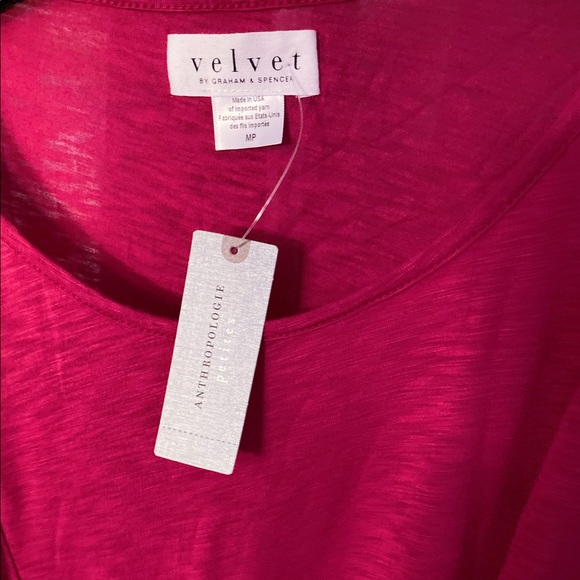 Anthropologie Ruffled Long-Sleeve Tee size MP PM petite size new with tag - Picture 5 of 7